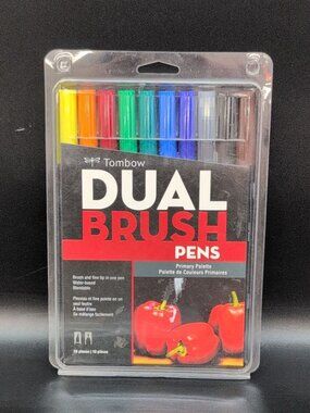 Tombow Dual Brush Pens Primary Pallette 10 Pen Set 56167
